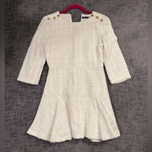 White mini work dress